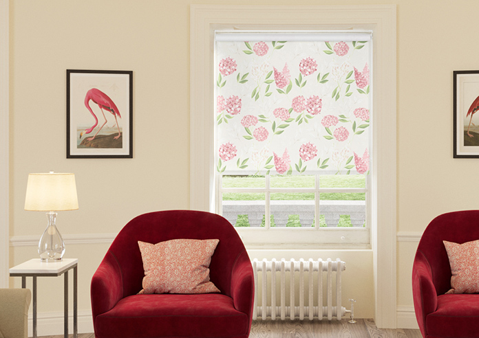 Hydrangea, Rouge - Twist&Fit Roller Blind - Image 3